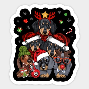 Christmas Tree Xmas Noel Decoration Gift Dachshund Sticker